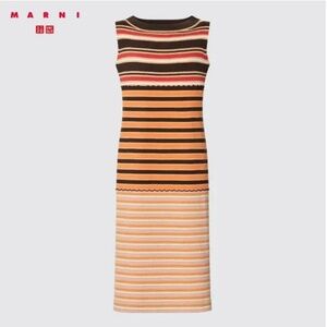 Marni Uniqlo collab merino blend sleeveless midi dress NWT